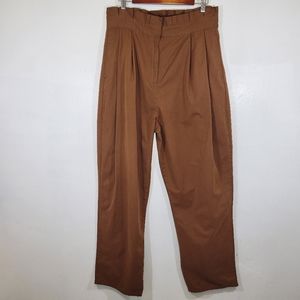 Asos Paperbag Waist Brown Pants Trousers